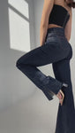 Stories de Calça Jeans Modeladora Wide Leg Fantástica Cós Super Alto