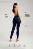 Calça Jeans Modeladora Revolucionária Skinny Escura Cós Super Alto