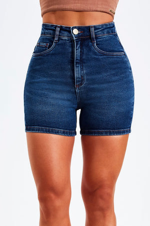 Shorts Jeans Modelador Essencial Cós Super Alto