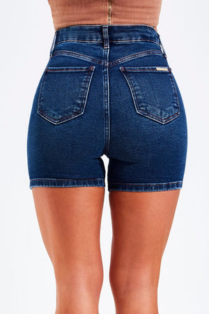 Shorts Jeans Modelador Essencial Cós Super Alto