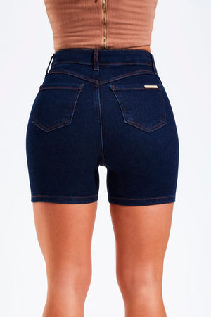 Shorts Jeans Modelador Luxury Cós Super Alto