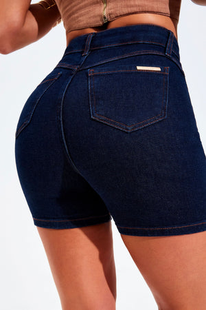 Shorts Jeans Modelador Luxury Cós Super Alto