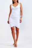 Vestido Curve Dupla Face Branco com Nude