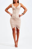 Vestido Curve Dupla Face Branco com Nude